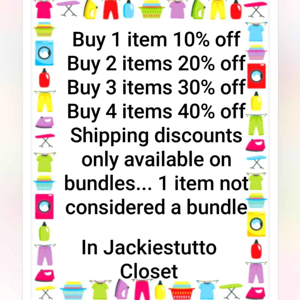 Percentages Off on Items Read Above & Description